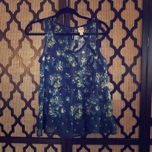 Sleeveless Floral Top